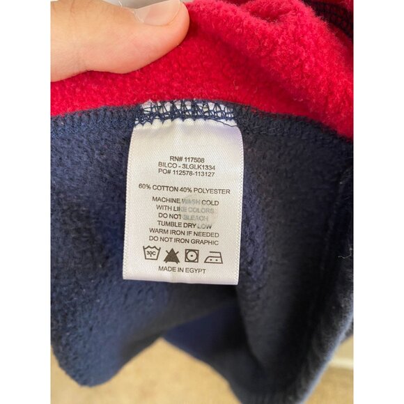 Levis Mens Pullover Hoodie Colorblock Red White Blue 3XL Logo Sweatshirt Casual - Picture 5 of 6